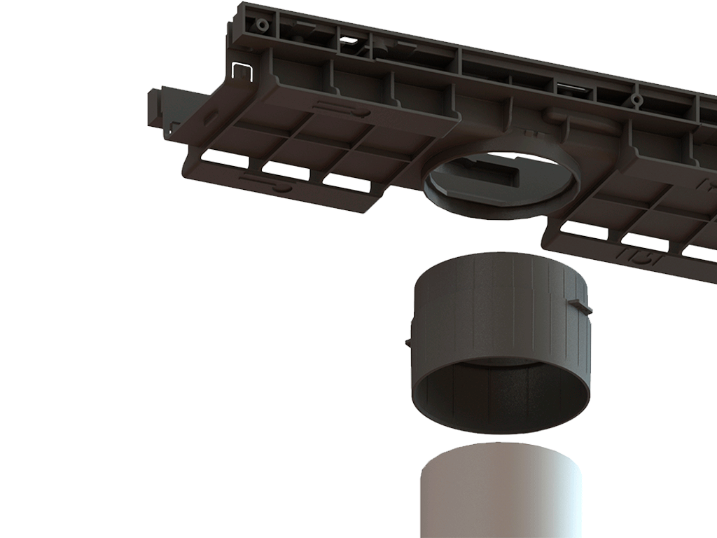 Rigola POLYMAX BASIC DN100 H55 cu gratar metalic zincat, clasa de sarcini pina la 3 tone (1000x145x55)